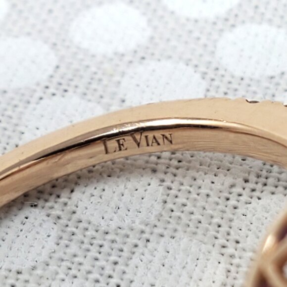 Le Vian 14K Strawberry Gold Ring 2ct Grape Amethyst 1/3ct Nude & 1/8ct Chocolate - Picture 11 of 15